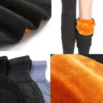 (Pair) Unisex Cashmere Wool Knee Warmers – Winter Thermal Velvet Knee Pads for Men & Women
